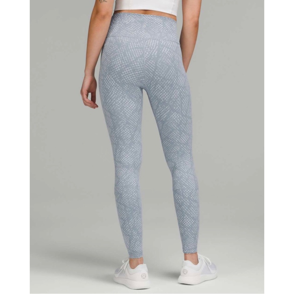 Lululemon Wunder Under Reptilia Jacquard Chambray Starlight Leggings 4 - Picture 3 of 9